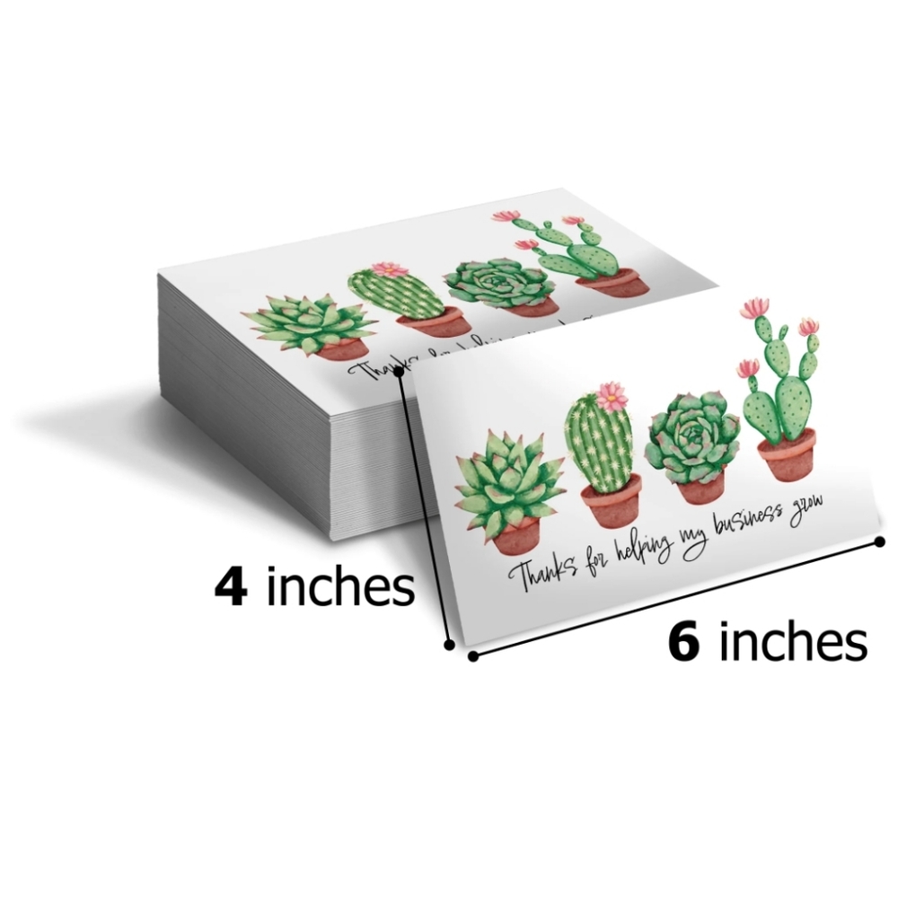 Qty 50 4x6 Thanks for Business Growth Insert Cards